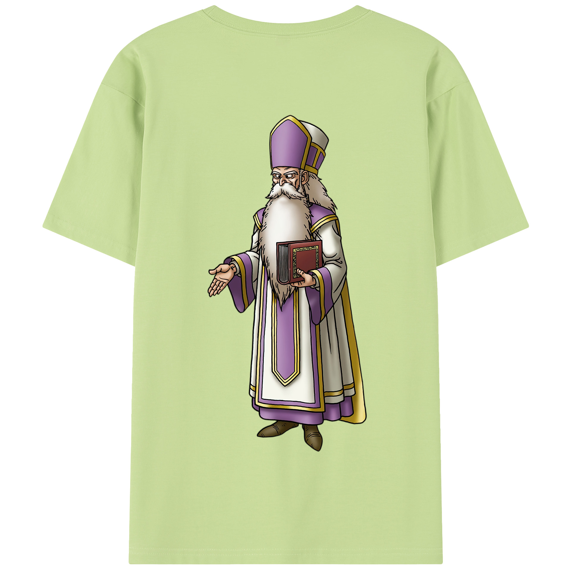 （画像用） ドラゴンクエスト Doragon Kuesuto Dragon Quest 綿100％半袖Tシャツ（背面プリント）